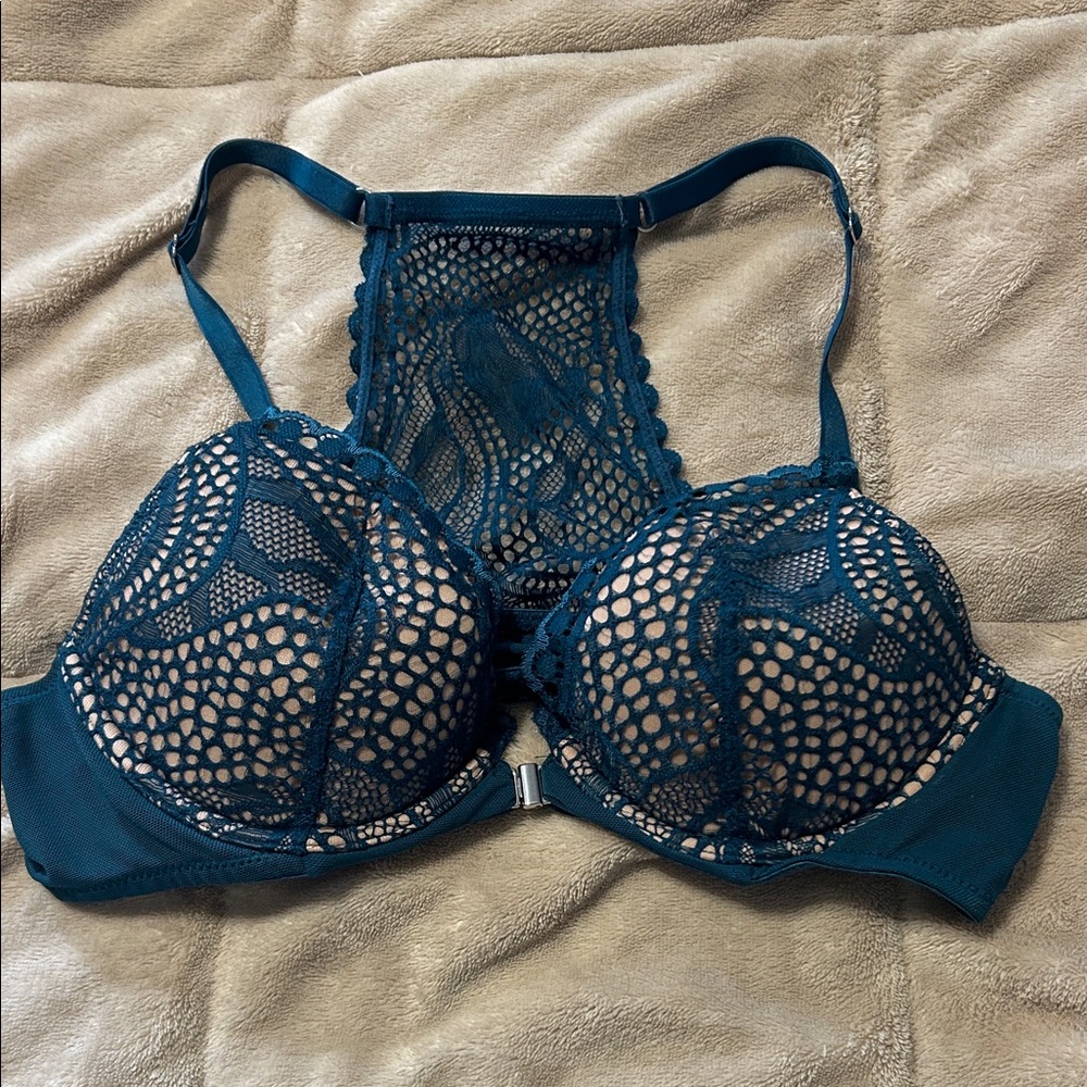 Lace Teal Bra